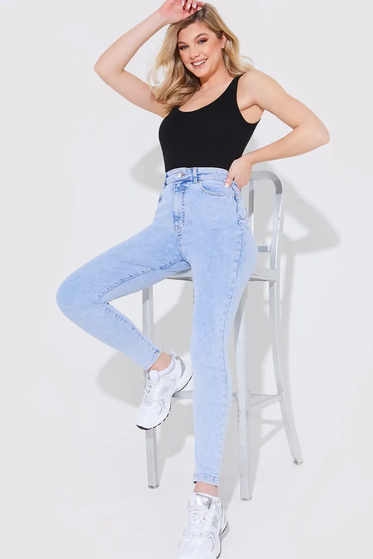 Hot Fits Light Wash Sculpt Shaper Jean Blue
