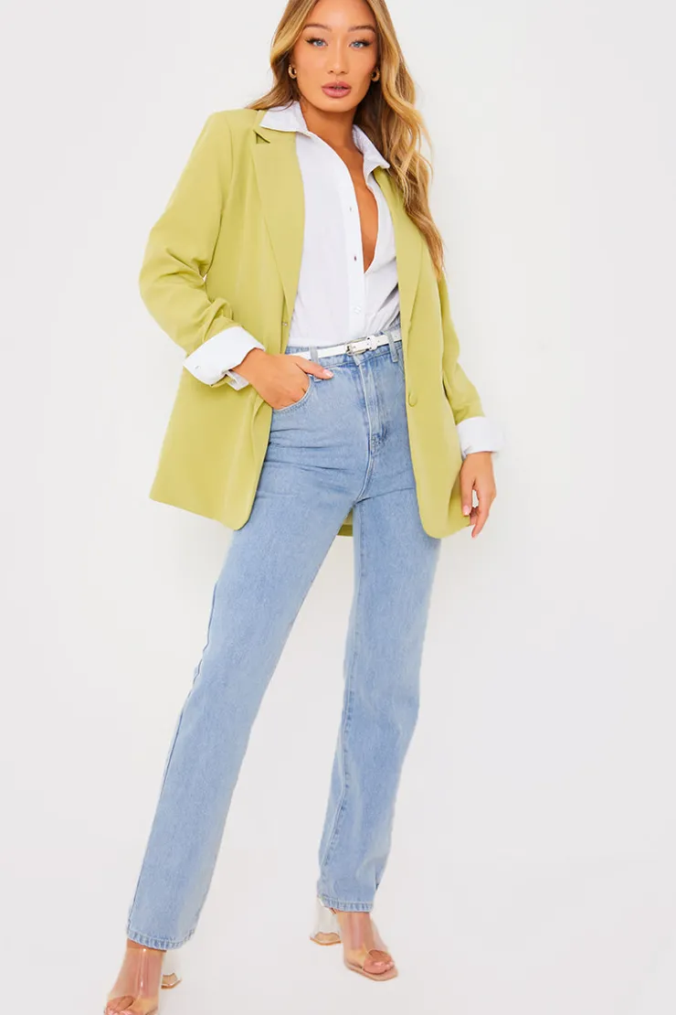Best In the Style Light Wash Straight Leg Jeans Blue