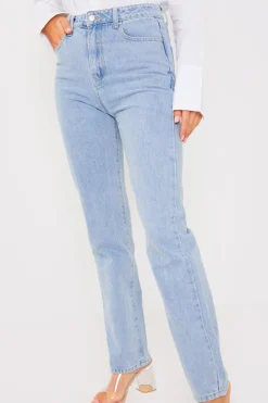 Best In the Style Light Wash Straight Leg Jeans Blue