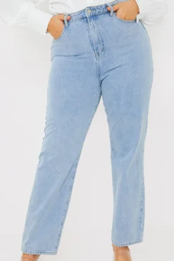 Best In the Style Light Wash Straight Leg Jeans Blue