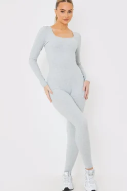 Best In the Style Long Sleeve Scoop Neck Unitard