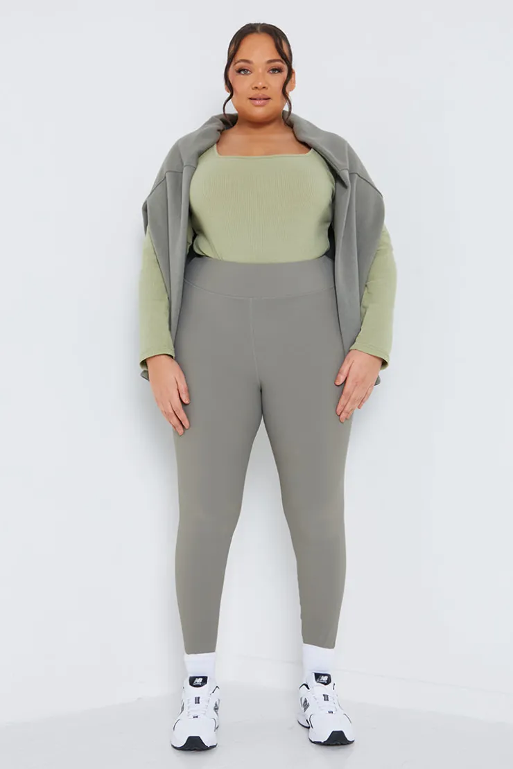 Best In The Style Long Sleeved Ribbed Square Neck Bodysuit