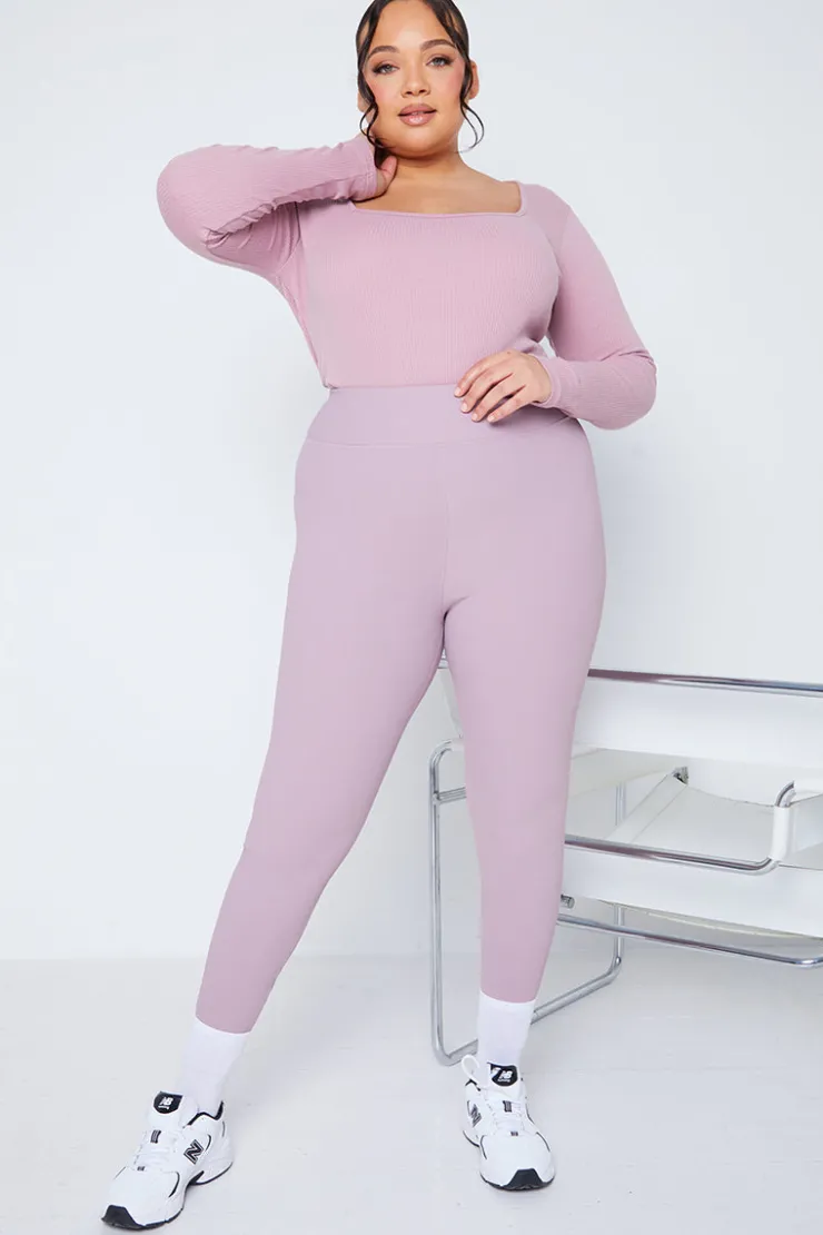 Best In The Style Long Sleeved Ribbed Square Neck Bodysuit