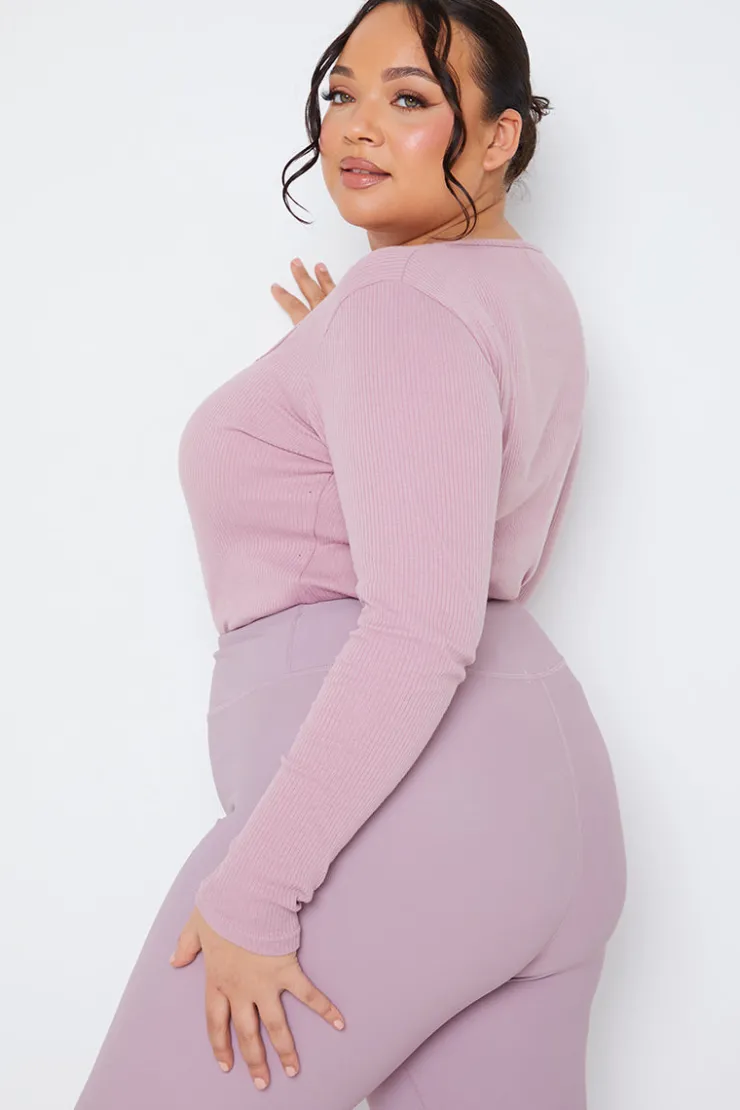 Best In The Style Long Sleeved Ribbed Square Neck Bodysuit