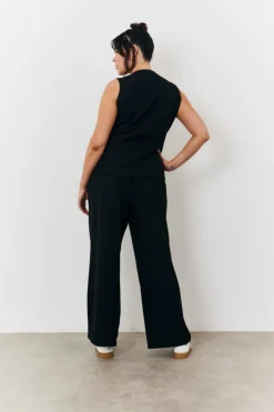 Best In The Style Longline Button Through Waistcoat Black