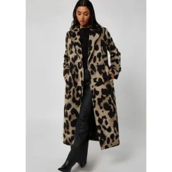 New Urban Bliss Longline Leopard Formal Coat
