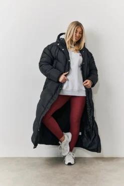 In the Style Longline Puffer Jacket Black