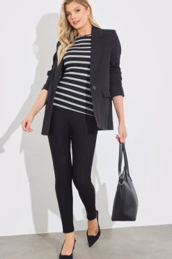 Outlet In the Style Longlined Tailored Blazer Black