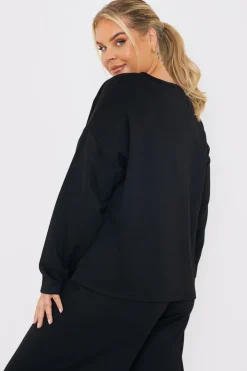 Hot In The Style Lounge Longsleeve Top Black