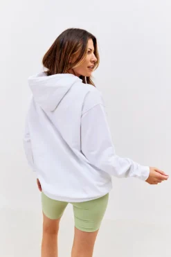 New In The Style Malibu Graphic Hoodie White