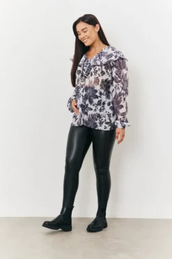 Discount In the Style Maternity Leather Look Legging Black