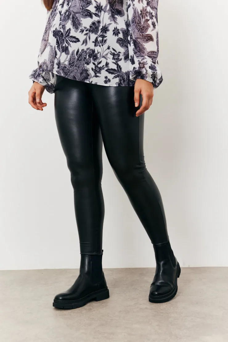 Discount In the Style Maternity Leather Look Legging Black