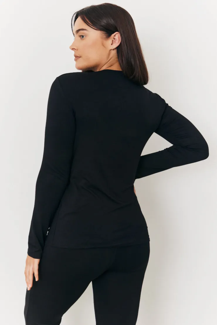 In the Style Maternity Long Sleeve T Shirt Black
