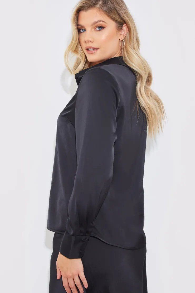 Sale In The Style Matte Satin Blouse