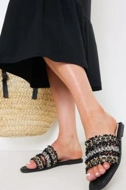 In The Style Metallic Faux Leather Flat Sandal Gold