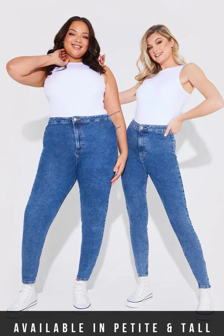Outlet Fits Mid Jegging Blue