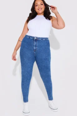 Outlet Fits Mid Jegging Blue