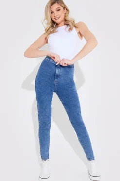 Outlet Fits Mid Jegging Blue
