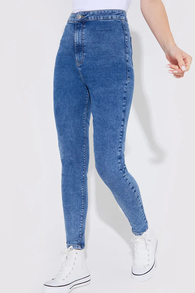 Outlet Fits Mid Jegging Blue