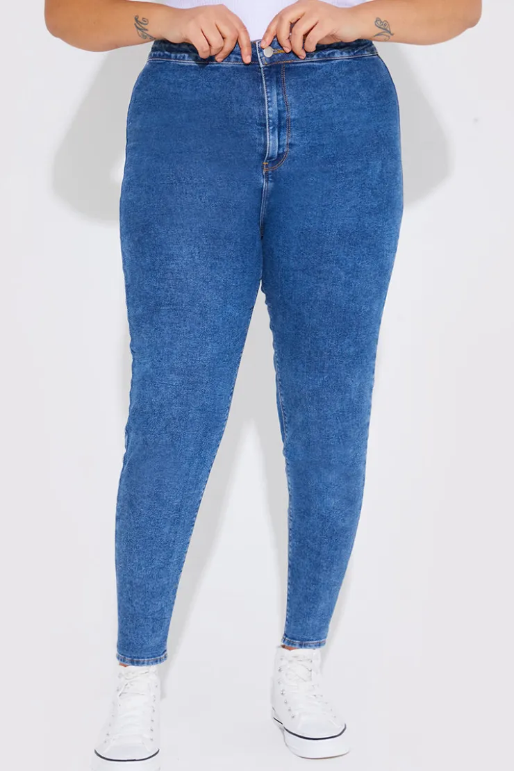 Outlet Fits Mid Jegging Blue