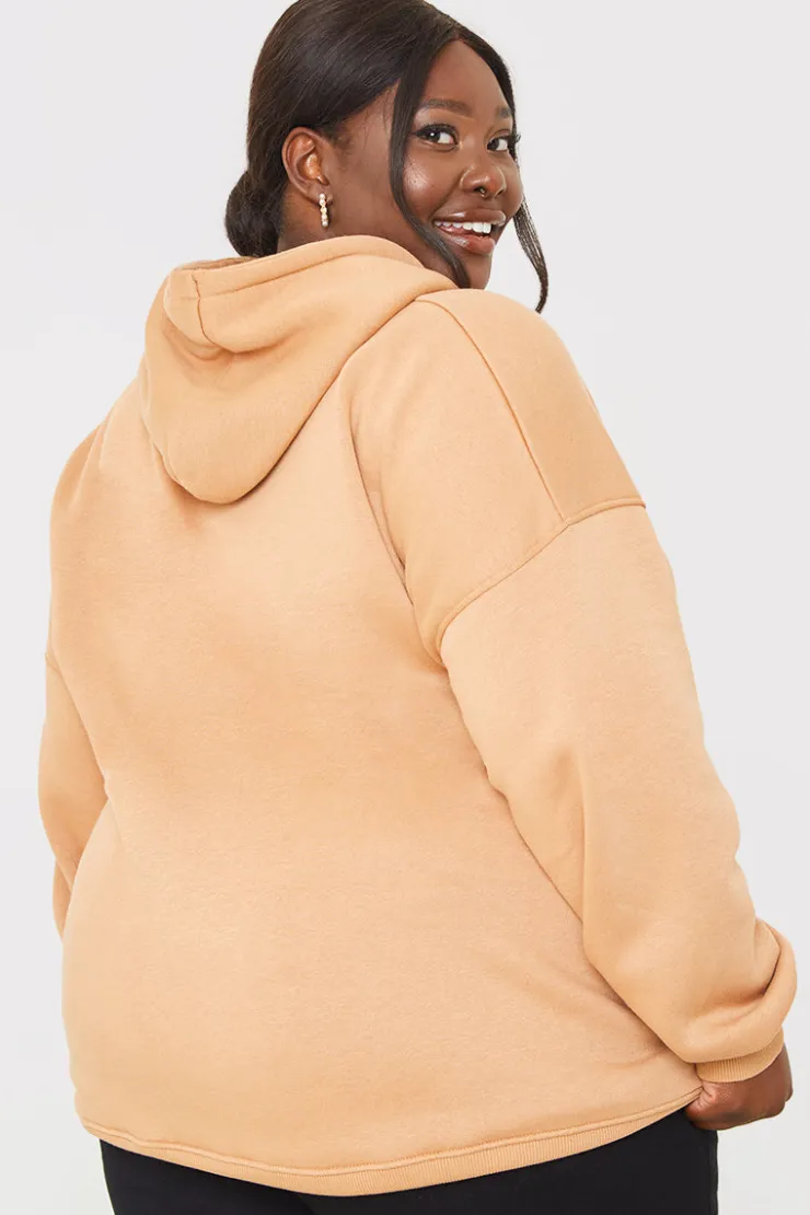 Online In the Style Milano Printed Hoodie Camel
