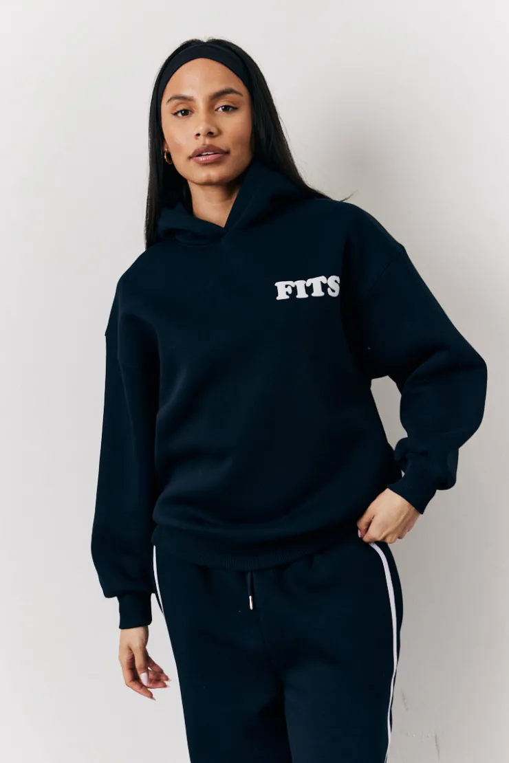 Sale Fits Bubble Print Co-Ord Hoodie Navy
