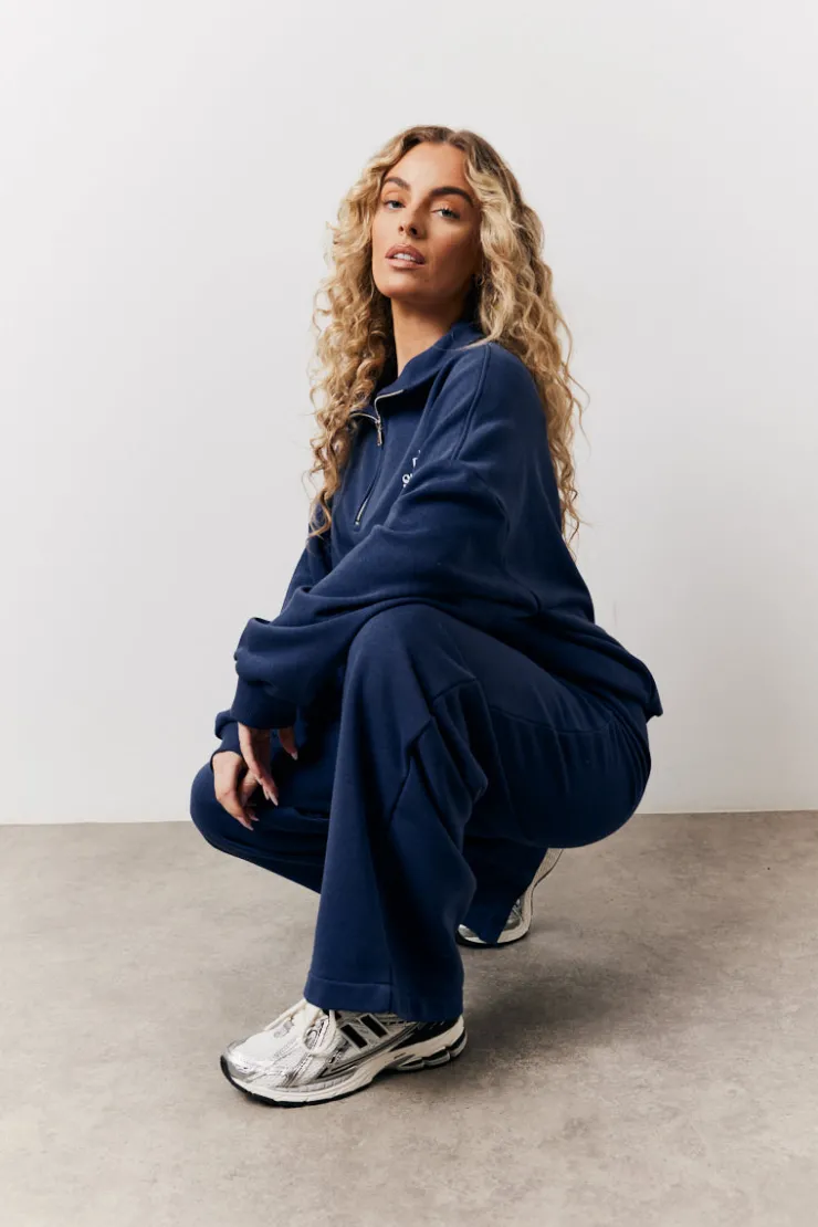 Sale Fits Graphic Straight Leg Co-Ord Jogger Navy