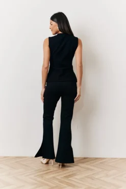 Outlet In The Style Occasion Flare Trousers Black