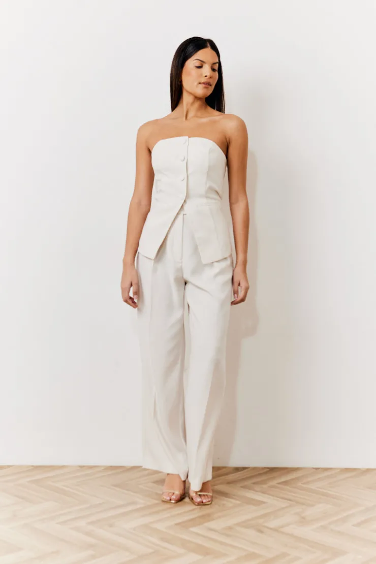 Discount In The Style Occasion Bustier Top Cream