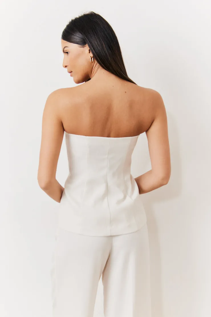 Discount In The Style Occasion Bustier Top Cream