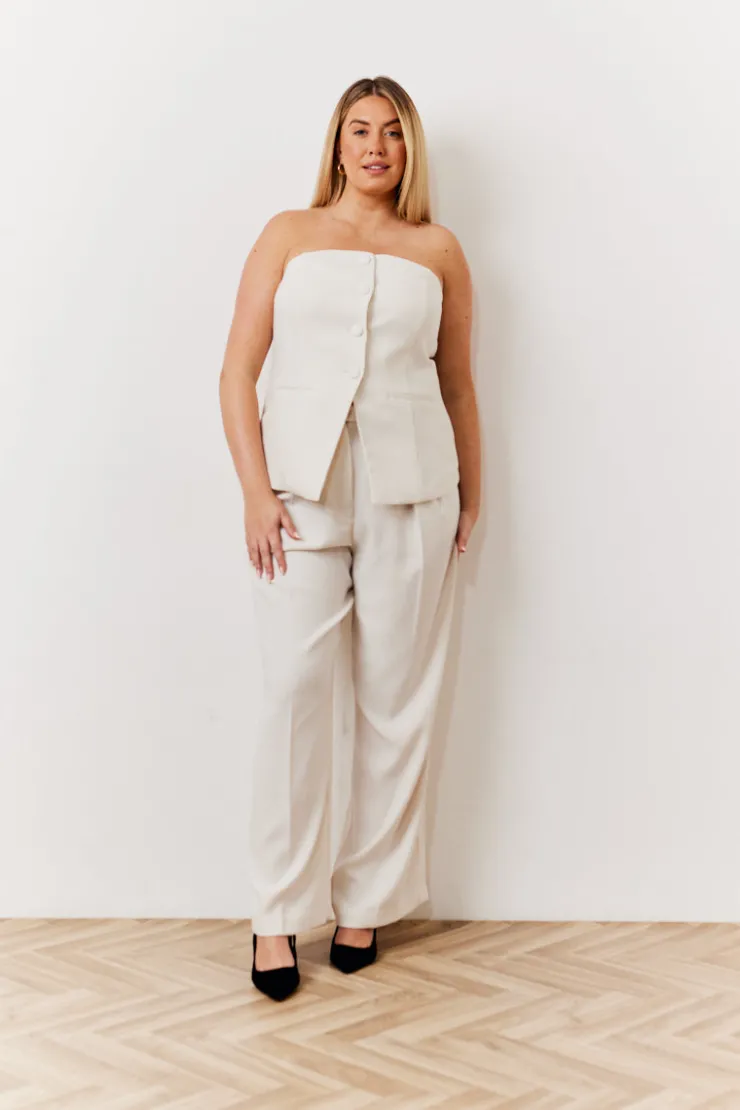 Discount In The Style Occasion Bustier Top Cream