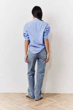 Discount In The Style Oversized Striped Poplin Shirt Multi