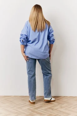 Discount In The Style Oversized Striped Poplin Shirt Multi