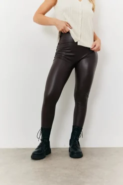 Hot In The Style Perfect Sculpting High Waisted Leather Look Leggings