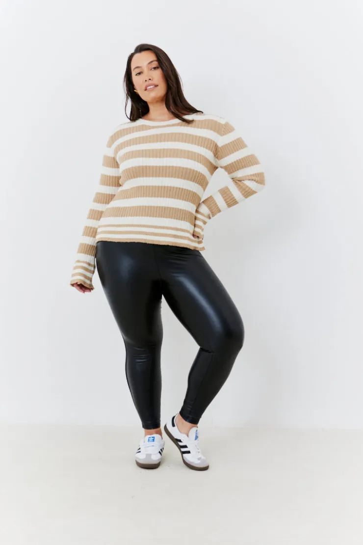 Hot In The Style Perfect Sculpting High Waisted Leather Look Leggings