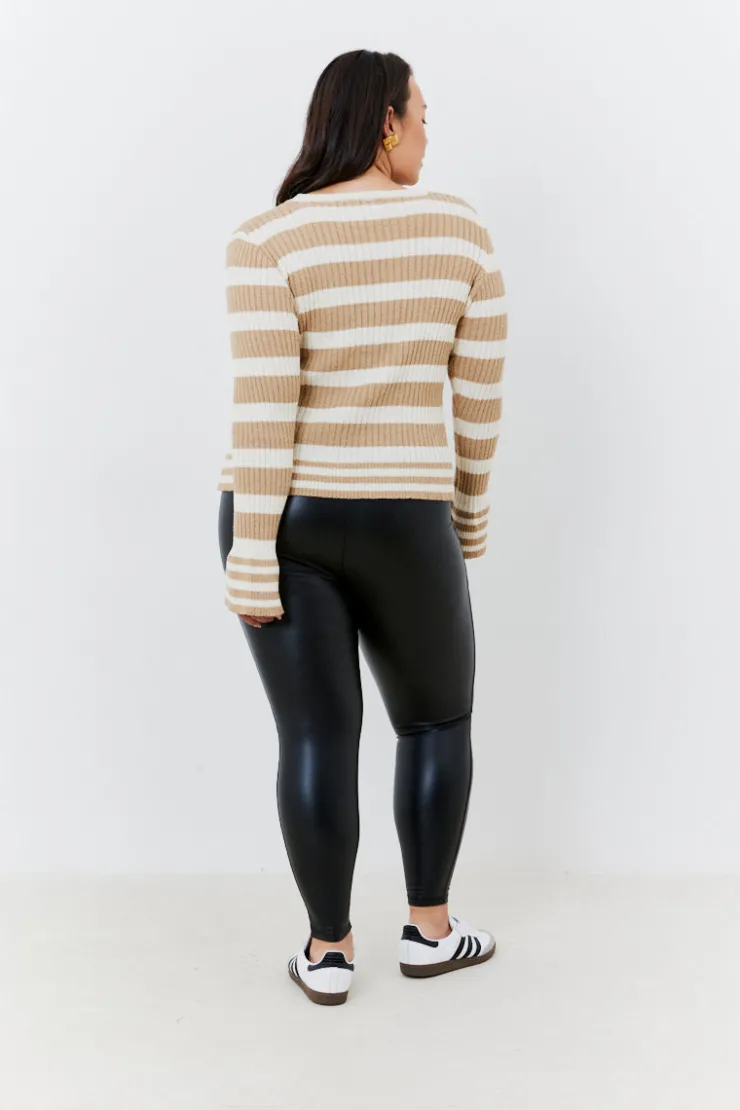 Hot In The Style Perfect Sculpting High Waisted Leather Look Leggings