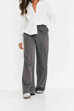 Discount In The Style Pinstripe Relaxed Wide Leg Trouser