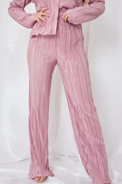 Outlet In the Style Plisse Trousers Mauve