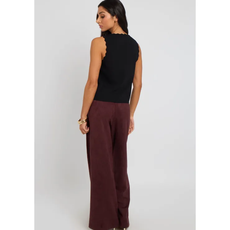 Hot Urban Bliss Plum Suede Trousers