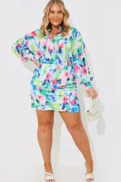 In the Style Printed Co-Ord Shirt Multi