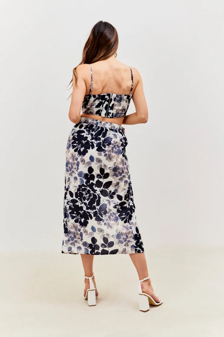 Outlet In the Style ed Corsage Co-Ord Skirt Print