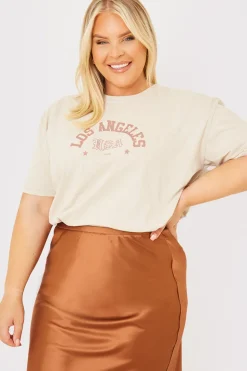 Hot In the Style Printed T-Shirt Stone