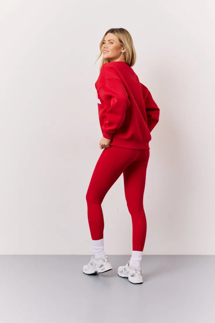 Outlet Fits High Waisted Sculpt and Control Leggings Red