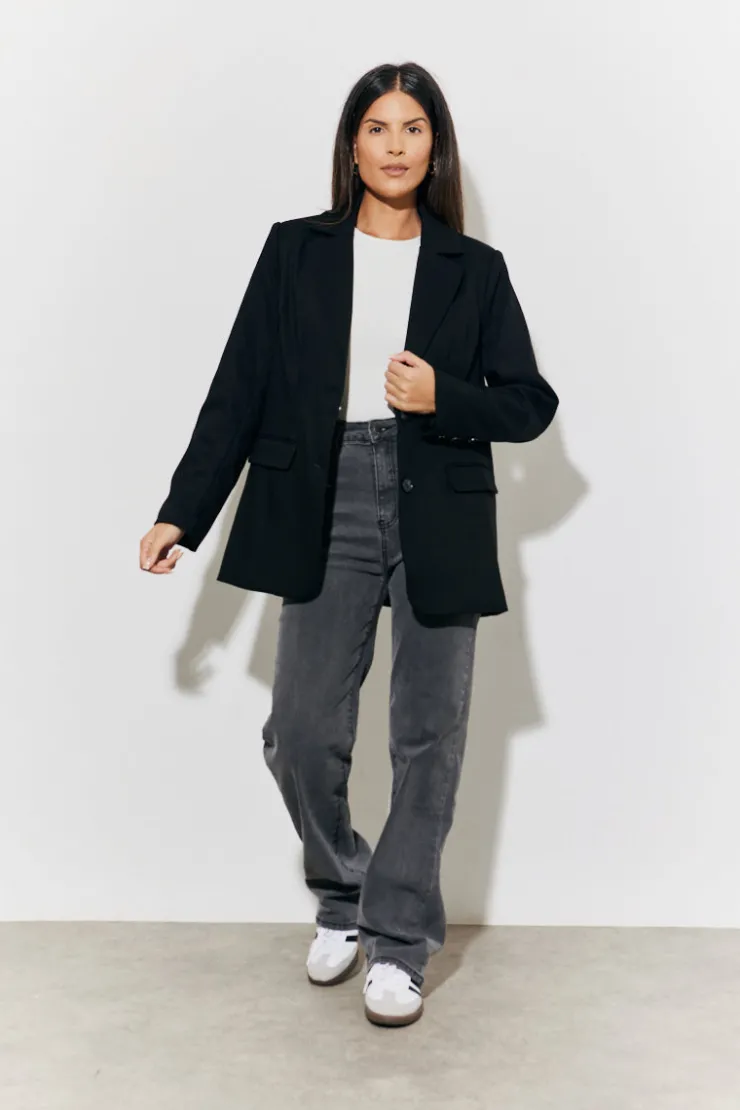 Online In The Style Relaxed Blazer Black