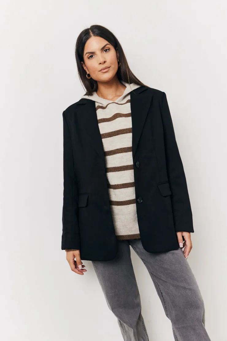 Hot In the Style Relaxed Blazer Black