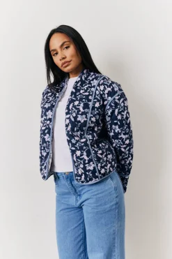 Online In the Style Reversible Printed Quilted Jacket Multi