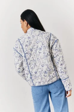 Online In the Style Reversible Printed Quilted Jacket Multi