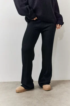 Clearance In The Style Rib Knit Wide Leg Co Ord Trouser