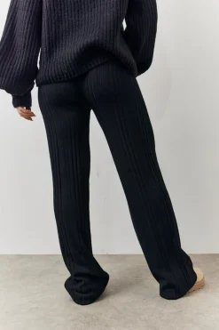 Clearance In The Style Rib Knit Wide Leg Co Ord Trouser