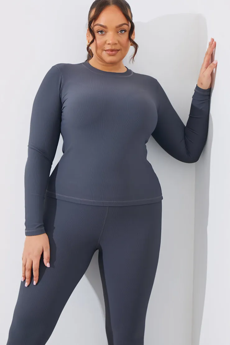Best In The Style Rib Long Sleeve Top